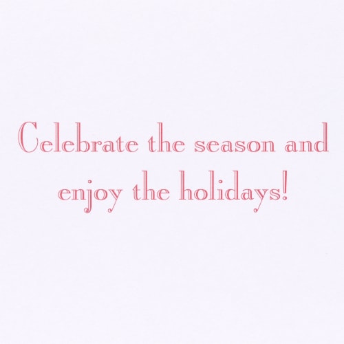 Papyrus Christmas Card (Celebrate the Season and Enjoy the Holidays!) Perspective: right