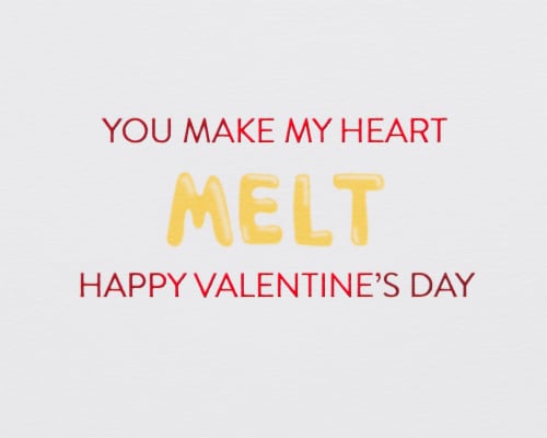 Papyrus Valentine's Day Card (You're my Butter Half!) Perspective: right