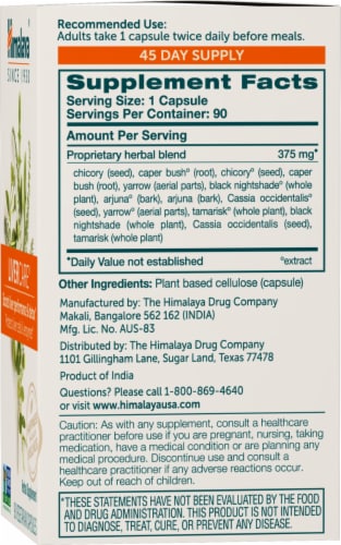 Himalaya LiverCare Herbal Supplement Vegetarian Capsules Perspective: right