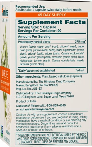 Himalaya® LiverCare® Herbal Supplement Vegetarian Capsules Perspective: right