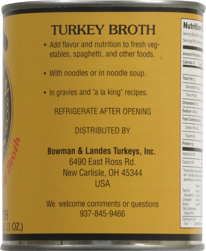 Bowman & Landes Pure Turkey Broth Perspective: right