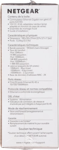 NETGEAR ProSafe GS105 Ethernet Switch Perspective: right