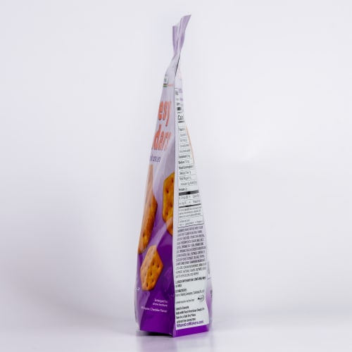 Milton's Craft Bakers Organic Cheesy Cheddar Crackers Perspective: right
