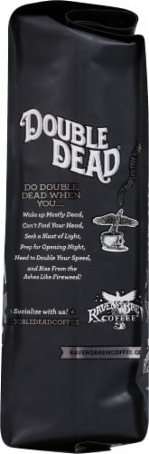 Raven's Brew Coffee® Double Dead™ Dark Roast Ground Coffee Perspective: right