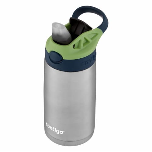 Boz Kids Insulated Water Bottle with Straw Lid, Stainless Steel (Space)