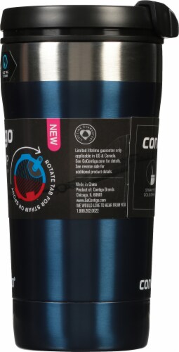 Contigo® Uptown Stainless Steel Dual-Sip Tumbler - Blue Perspective: right