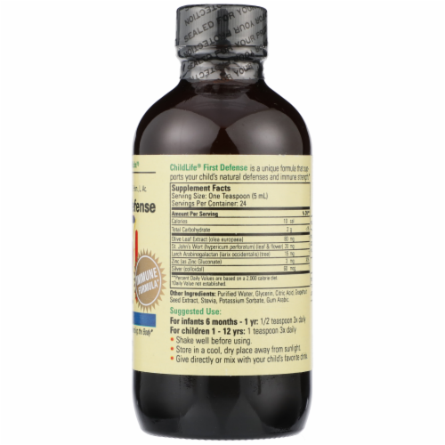 Child Life First Defense Immune Support Liquid Perspective: right