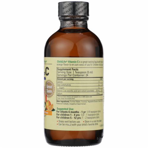 ChildLife Natural Orange Flavor Vitamin C Liquid Perspective: right