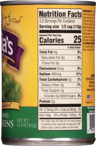 Sylvia's Specially-Seasoned Turnip Greens Perspective: right