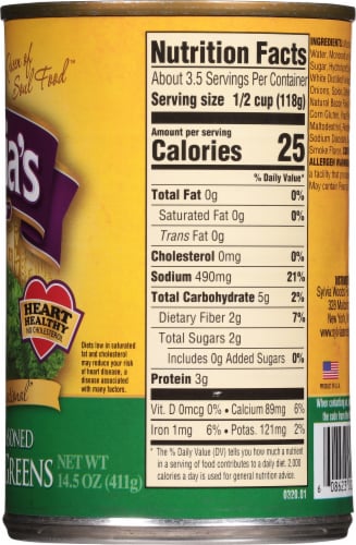 Sylvia's Specially Seasoned Mustard Greens Perspective: right
