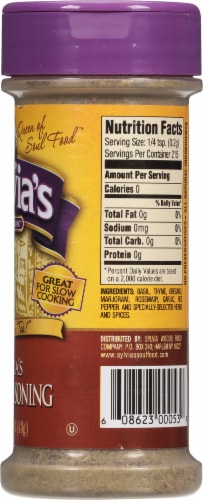 Sylvia's Secret Seasoning Perspective: right