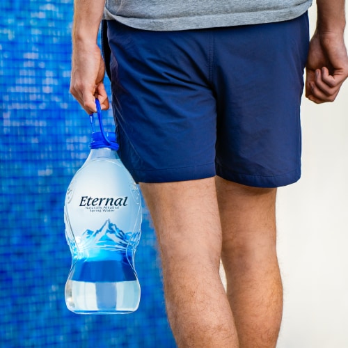 Eternal Naturally Alkaline® Bottled Spring Water Perspective: right