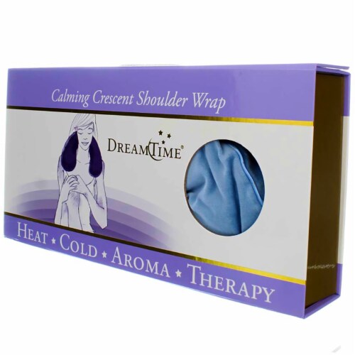 DreamTime Aromatherapy Calming Crescent Hot And Cold Shoulder Wrap, Blue Perspective: right