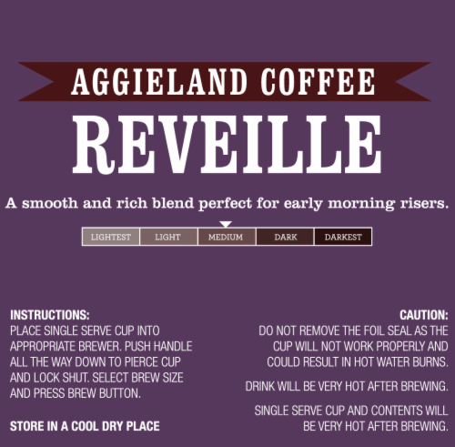 Aggieland Coffee Revelie Blend Medium Roast Coffee Perspective: right