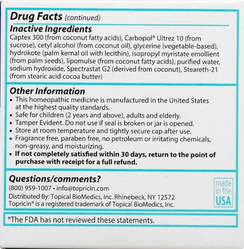 Topricin Foot Therapy Cream Perspective: right