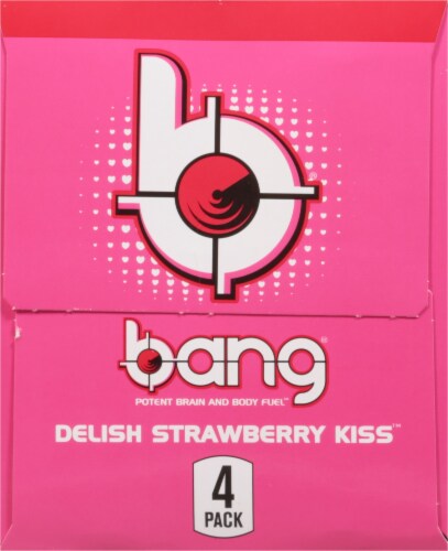 Bang® Delish Strawberry Kiss™ Energy Drink Multipack Cans Perspective: right