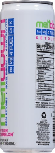 Meltdown® Wyldin' Watermelon™ Dietary Supplement Energy Drink Perspective: right