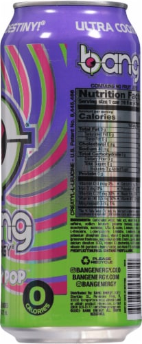 Bang Energy® Swirly Pop™ Energy Drink Can Perspective: right