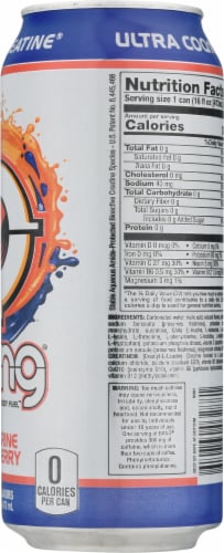 Bang® Nectarine Blueberry Energy Drink Can Perspective: right