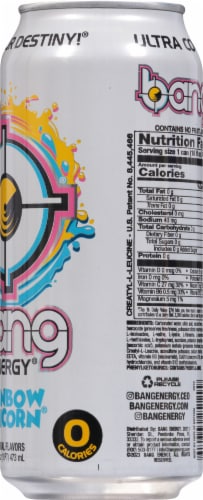 Bang Energy® Rainbow Unicorn® Energy Drink Can Perspective: right