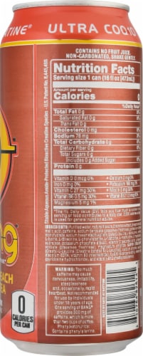 Bang Georgia Peach Sweet Tea Energy Drink Can Perspective: right