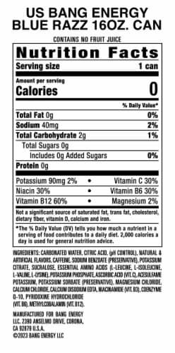 Bang® Blue Razz Energy Drinks Perspective: right