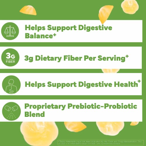 Konsyl® Gut Health Prebiotic + Probiotic Fiber Supplement Gummies Perspective: right