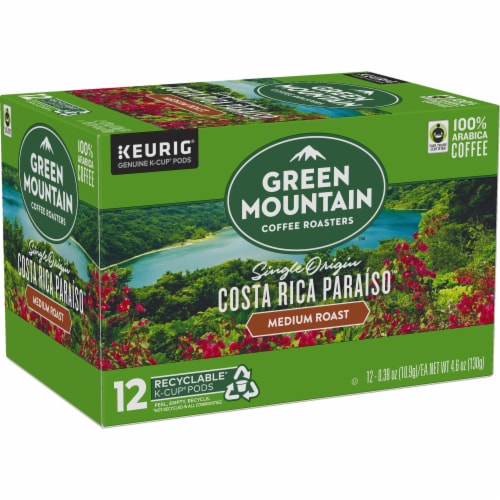 Green Mountain Coffee Roasters® Costa Rica Paraiso™ Medium Roast K-Cup Coffee Pods Perspective: right