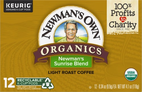 Newman's Own Newman's Sunrise Blend Light Roast Organic K-Cup Coffee Pods Perspective: right