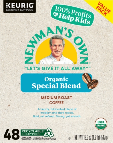 Newman's Own® Special Blend Medium Roast Organic K-Cup Coffee Pods Perspective: right