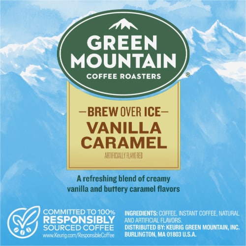 Keurig Green Mountain Coffee Roasters Brew Over Ice Vanilla Caramel Medium  Roast Pods - 24ct : Target