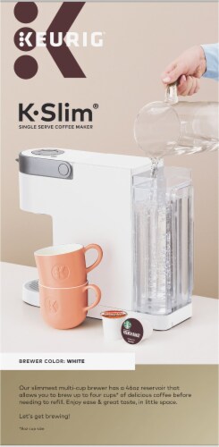Keurig® K-Slim® Single Serve White Coffee Maker Perspective: right