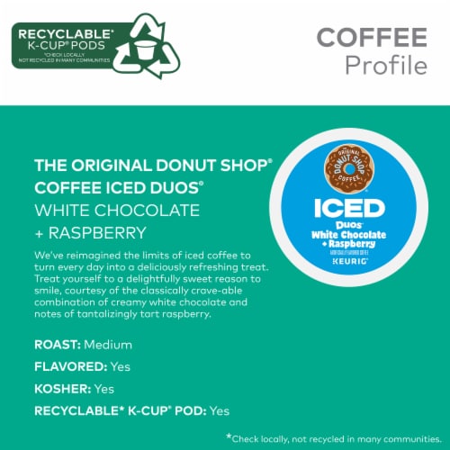 The Original Donut Shop® Duos® White Chocolate Raspberry Iced K-Cup Coffee Pods Perspective: right