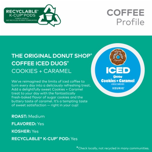 Donut Shop Coffee Iced Duos Cookies & Caramel K-Cup Pods Perspective: right
