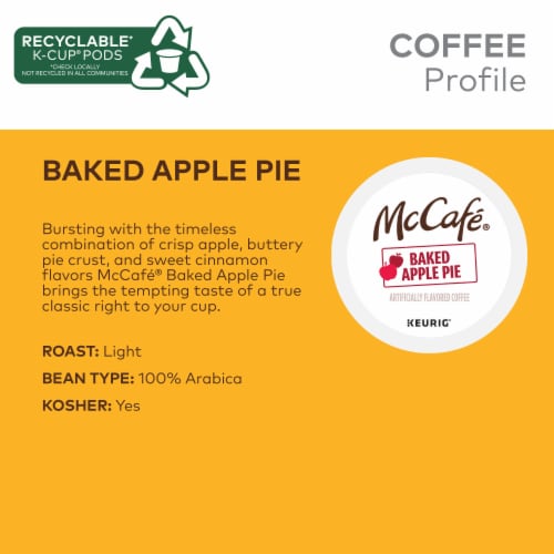 McCafé® Baked Apple Pie Light Roast K-Cup Coffee Pods Perspective: right