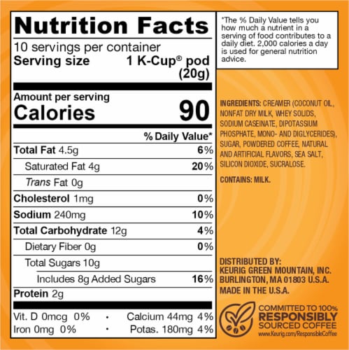 The Original Donut Shop® Pumpkin Caramel Cheesecake Latte K-Cup Coffee Pods Perspective: right