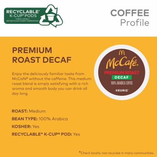 McCafe® Decaf Premium Roast Medium Roast K-Cup® Coffee Pods Perspective: right