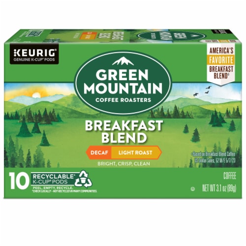 Green Mountain Coffee Roasters Decaf Breakfast Blend Light Roast K-Cup® Coffee Pods Perspective: right
