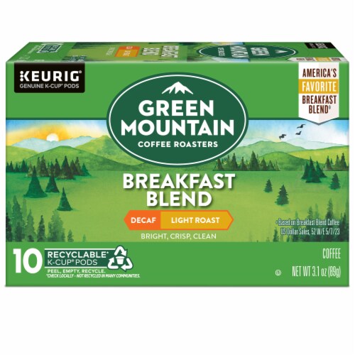 Green Mountain Coffee Roasters Decaf Breakfast Blend Light Roast K-Cup® Coffee Pods Perspective: right