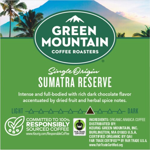 Green Mountain Coffee Roasters® Sumatra Reserve Dark Roast K-Cup® Coffee Pods Perspective: right