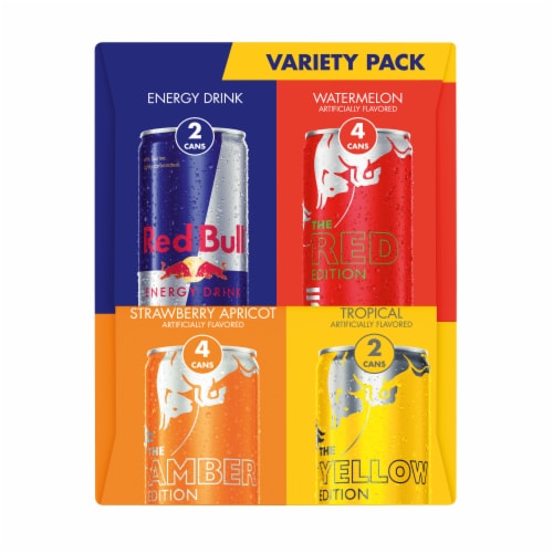 Red Bull Energy Drink Variety Pack Cans Perspective: right