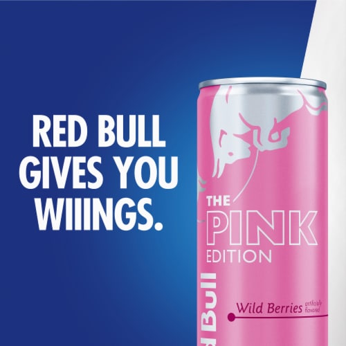 Red Bull Pink Edition Energy Drink Wild Berries Can Perspective: right