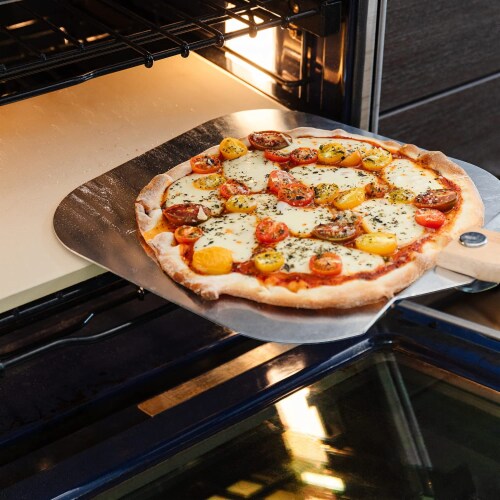 Chef Pomodoro Pizza Stone, 15 x 12 , Rectangular Natural Stone for Baking Ovens and Grills Perspective: right