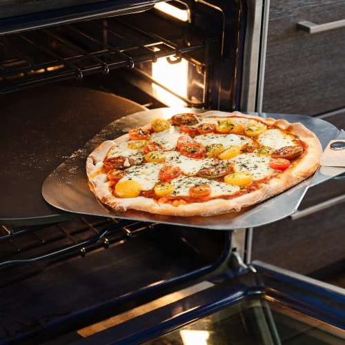 Chef Pomodoro 15 Round Pizza Stone, Glazed Natural Stone for Baking Ovens and Grills Perspective: right