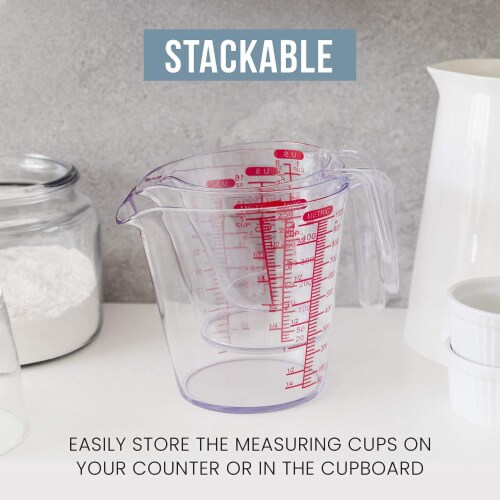 Chef Pomodoro 3-Piece Measuring Cup Set Perspective: right