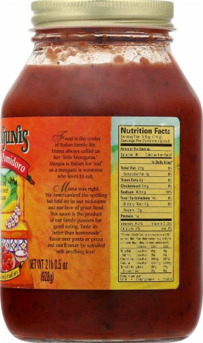 Monjunis Salsa Di Pomidoro Spaghetti Sauce Perspective: right