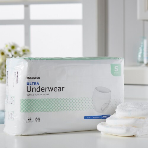 McKesson Ultra Disposable Underwear Pull On with Tear Away Seams Small