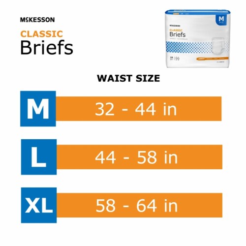 McKesson Classic Adult Incontinence Brief M Light Absorbency Contoured, BRBRMD, Light, 96 Ct Perspective: right
