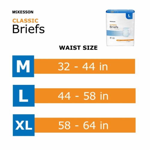 McKesson Classic Adult Incontinence Brief XL Light Absorbency Contoured, BRBRXL, Light, 60 Ct Perspective: right