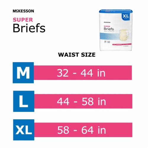McKesson Adult Incontinence Brief XL Moderate Absorbency BR30645, Moderate, 60 Ct Perspective: right
